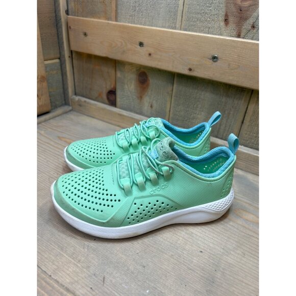 Crocs LiteRide Pacer Mint Green Athletic Sneakers J1 - Picture 3 of 6